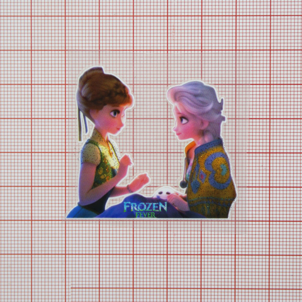 Термоаппликация Frozen Анна и Эльза 5,3*4,5см, шт. Термоаппликации Накатанный рисунок