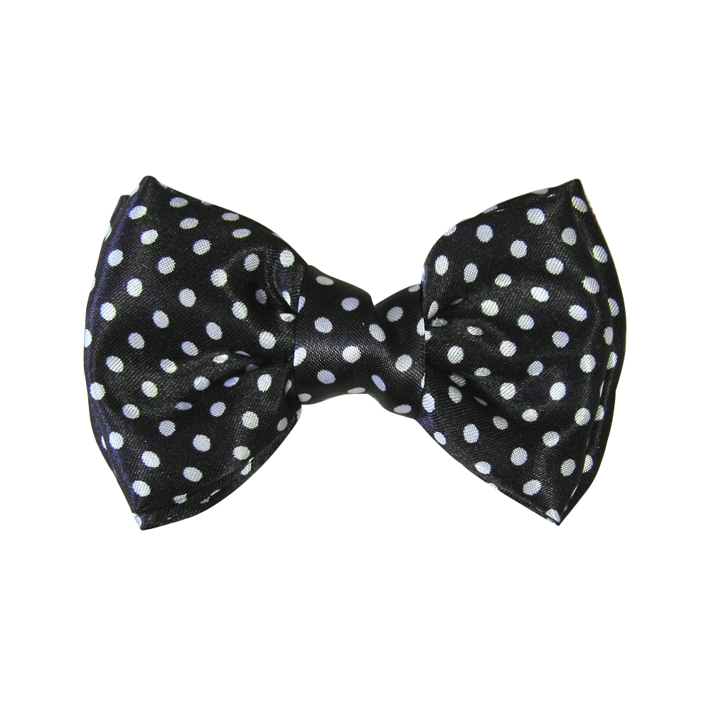 Аппликация декор обувная SAF2198 9*6см черный бантик, бел. мелк. горох, шт. Аппликации Пришивные Цветы Банты