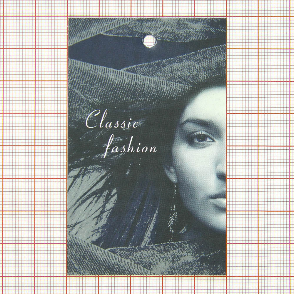 Этикетка бумажная Classic fashion /шаль/ 50*80мм, шт. Этикетка бумага