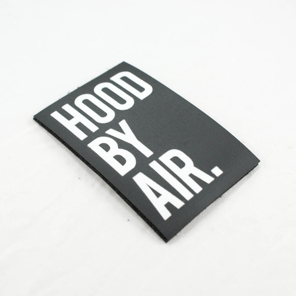 Нашивка тканевая на липучке Hood by air 8.5*5.2см прямоугольной формы, черно-белая, шт. Нашивка Липучка