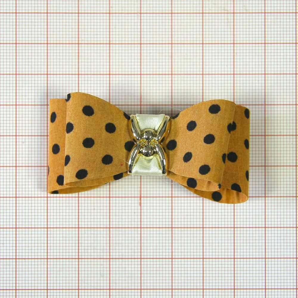 Аппликация декор обувная FF-232 беж бантик Горошек, шт. Аппликации Пришивные Цветы Банты