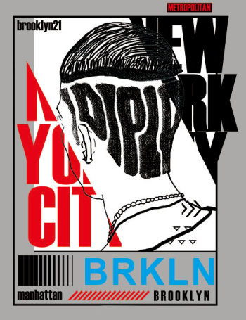 Термоаппликация Manhattan-Brooklyn, 25*29см, белый, серый, черный, красный, шт. Термопереводки Ассорти