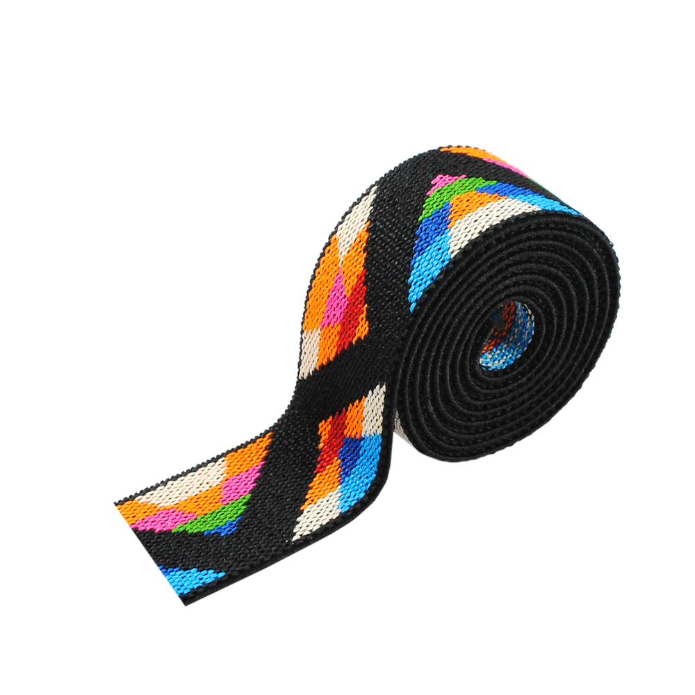 Резинка Елочка 2,7см, черный, белый, красный, зеленый, темно-синий, голубой, оранжевый, розовый, 50ярд. Резинка