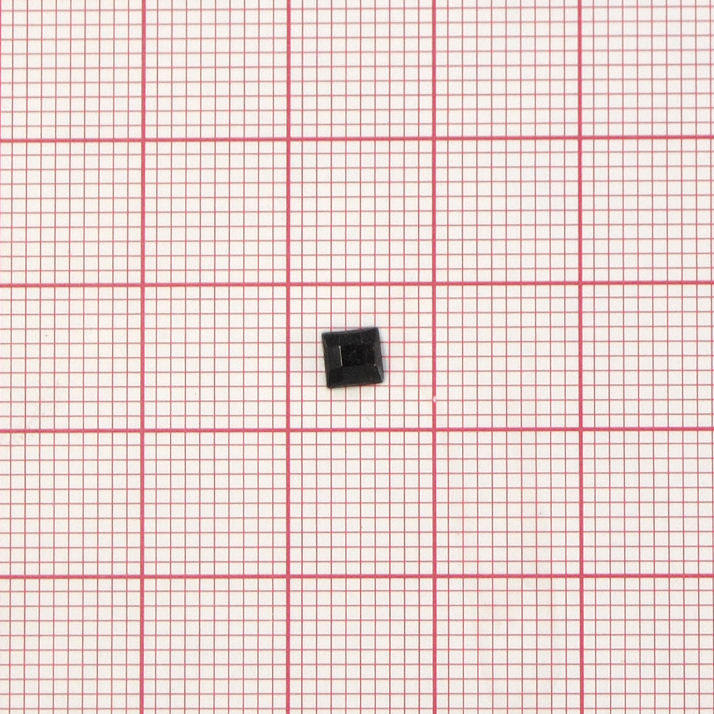 Стразы Д на клей, квадрат 4*4мм черный 37, 1тыс.шт. Стразы на клей