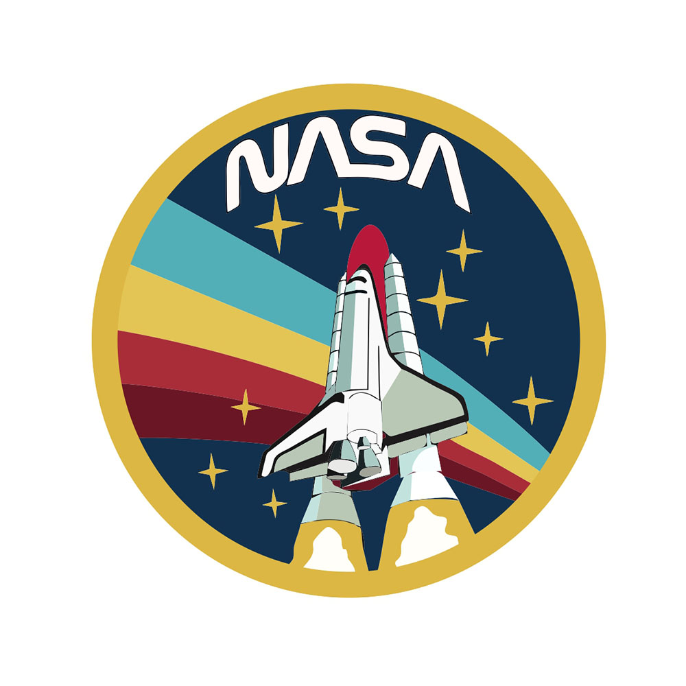 Термоаппликация №13-22 NASA полноцвет, 95*95мм, шт. Термопереводки Ассорти