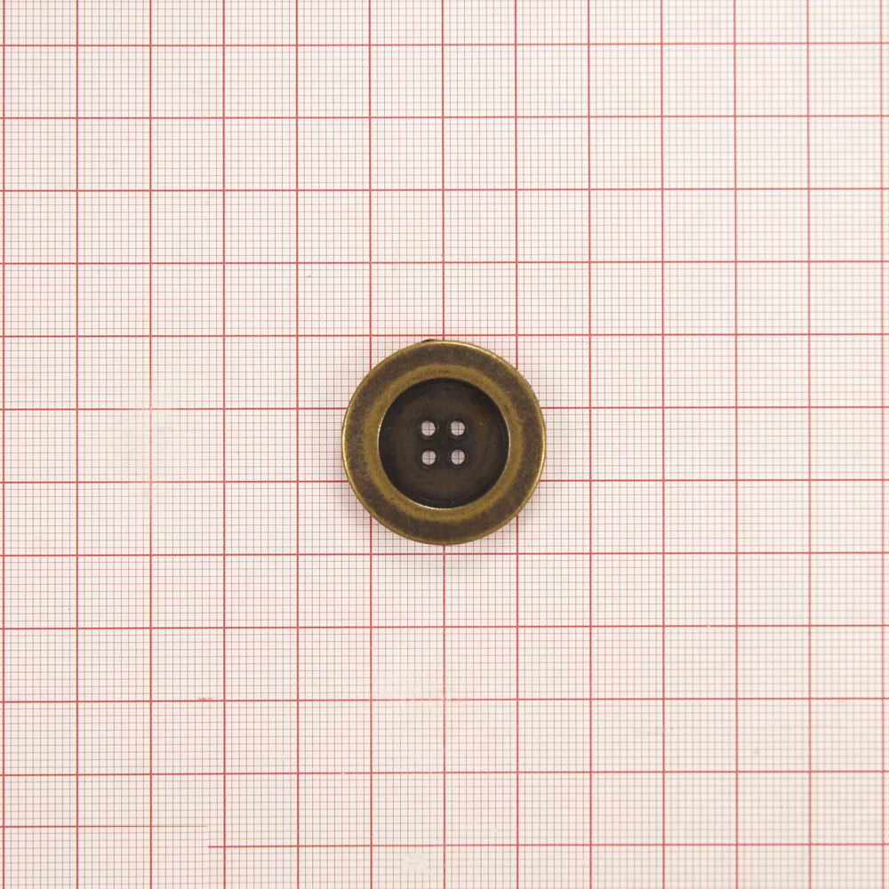 Пуговица AD-63-44 ant 26мм. Пуговица металлическая