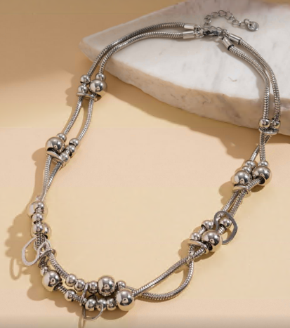 Ожерелье с шармами, 48см, никель, шт. Украшения