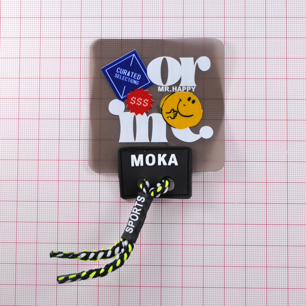 Лейба клеенка. шнур, MOKA OR M, 14*6.5см, син., красн., сер., чёрный, прозрачный, желтый, шт. Лейба Клеенка