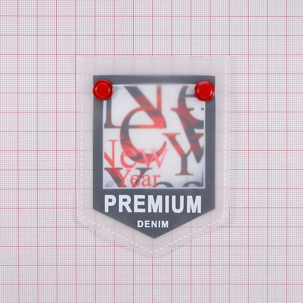 Лейба клеенка Карман New Year PREMIUM, 8*10.5см, черный, белый, красный, прозрачный, шт. Лейба Клеенка