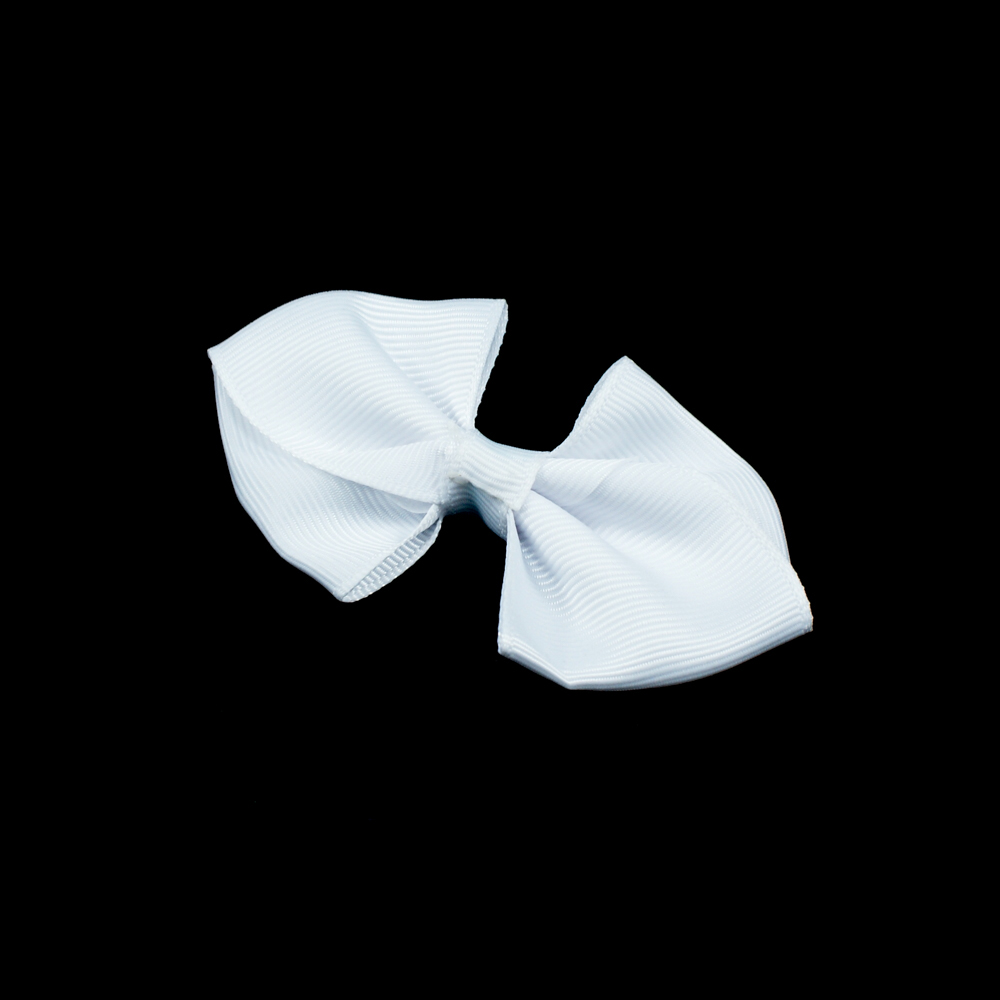 Аппликация декор обувная HHB109 белый бантик Стяжка, шт. Аппликации Пришивные Цветы Банты