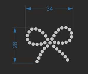 Аппликация из страз Бантик, 3,4*2,6cм, SS6,5 голубой хамелеон 62612, шт. Аппликация клеевая