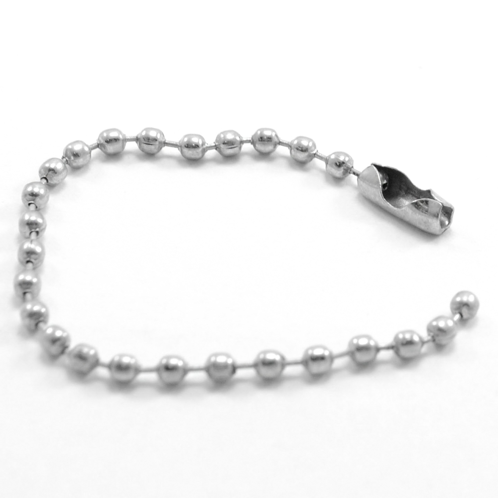 Цепочка шариковая 10см, на застежке, NICKEL, шт. Цепи металл