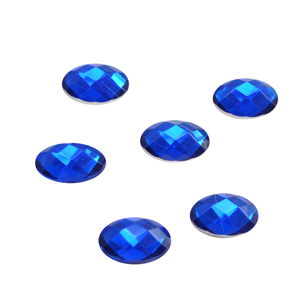 Стразы Д на клей, овал 10*14мм темн-голубой 9, 1тыс.шт. Стразы на клей