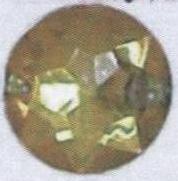 Стразы стеклянные пришивные №16 круглый желтый (16мм), 1тыс.шт. Стразы пришивные