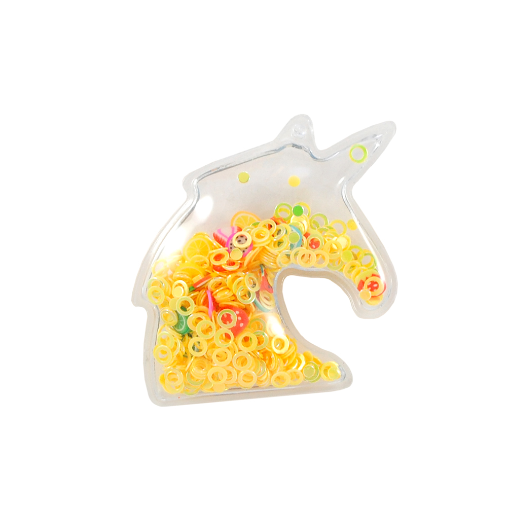 Аппликация пришивная силиконовая Аквариум Единорог, 6,5*5см, желтый, красный, зеленый, синий, шт. Аппликации Пришивные Резина, Силикон