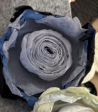 Аппликация тканевая пришивная Цветок, серый, синий, шт. Аппликации Пришивные Цветы Банты