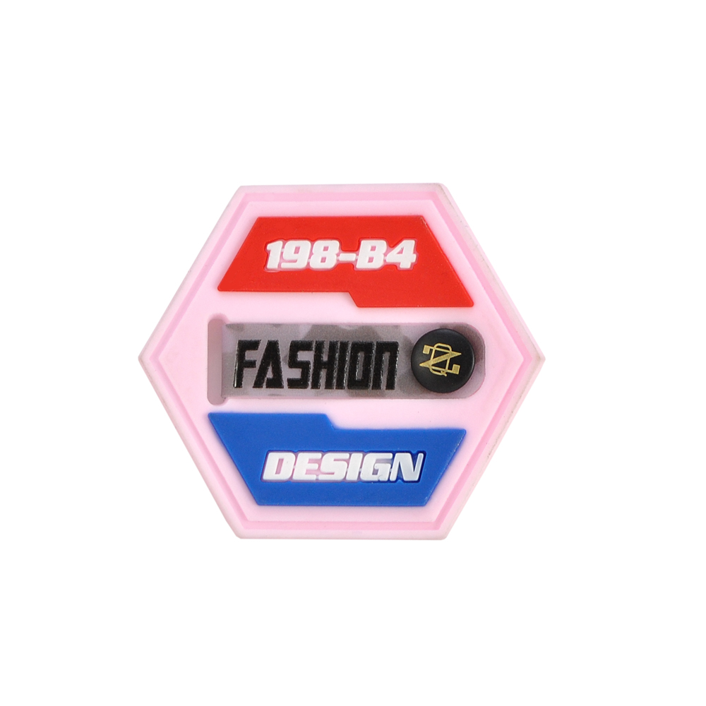 Лейба резиновая с хольнитеном FASHION, 4.5*5см, черный, розовый, белый, красный, синий, шт. Лейба Резина