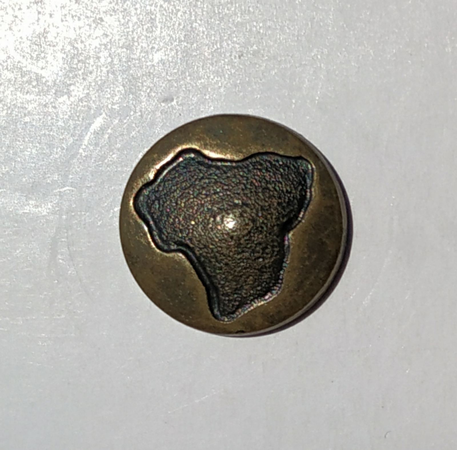 Пуговица TR-26-28 ant 17мм. Пуговица металлизированная