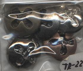 Пуговица TR-22-32 BN 20мм. Пуговица металлизированная