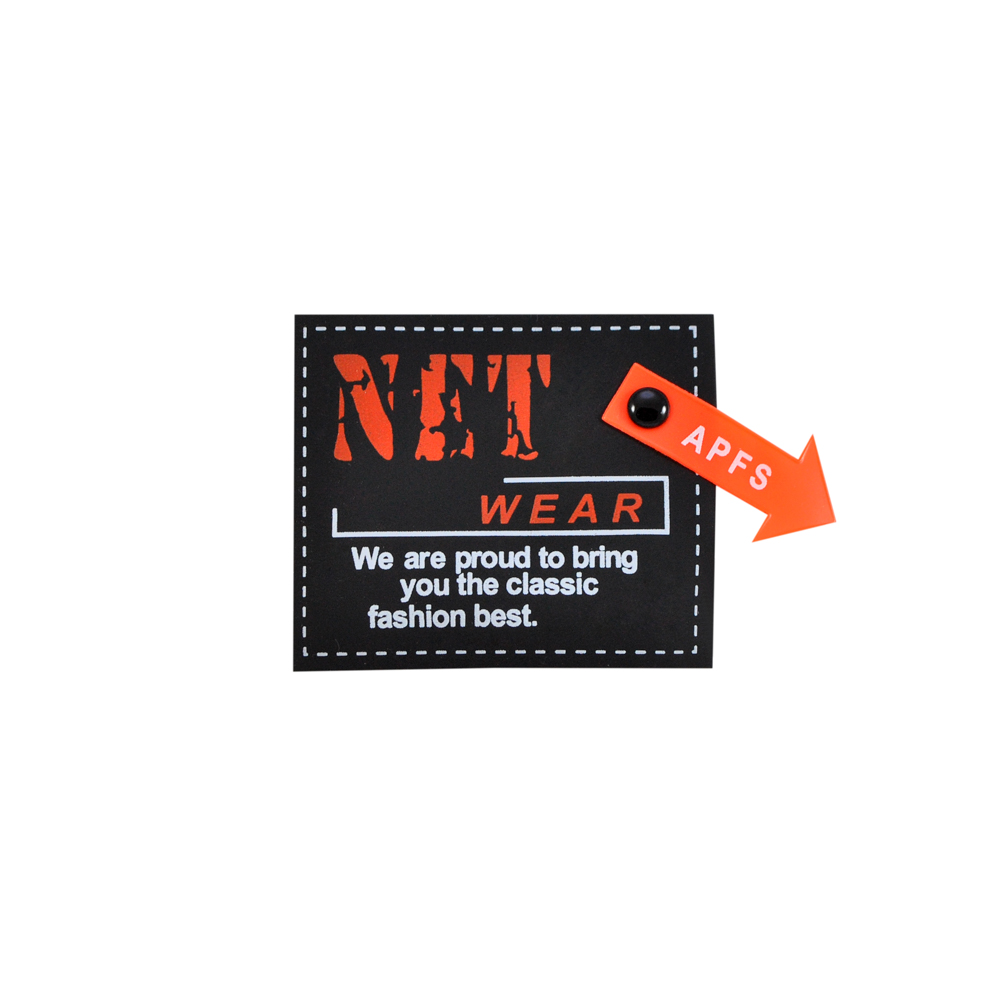 Лейба клеенка с резиновой подвеской APFS NET, 5*6см, черный, белый, оранжевый, шт. Лейба Клеенка