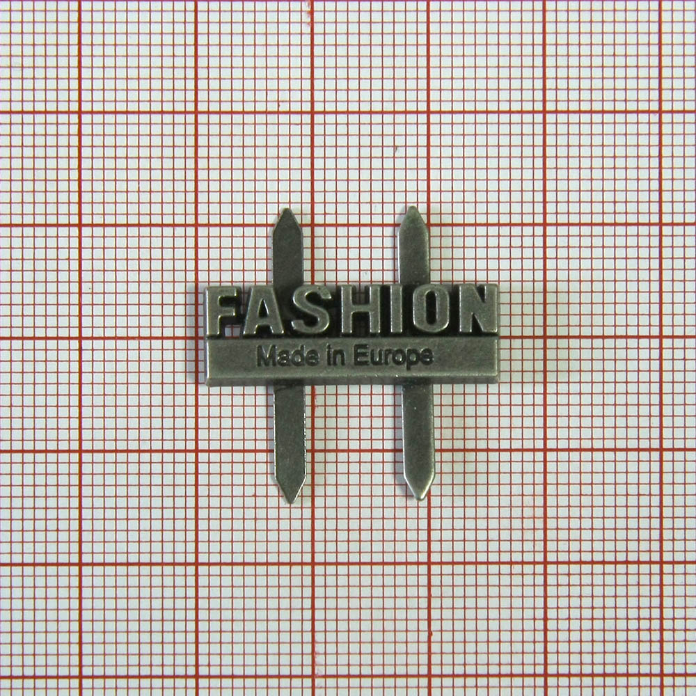 Краб металл FASHION, old silver, 2,5*0,8см . Крабы Металл Надписи, Буквы