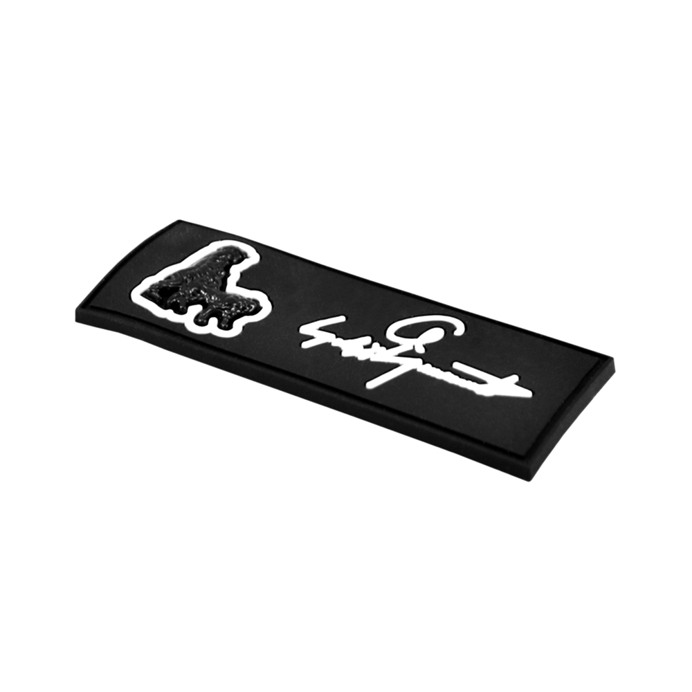 Лейба рез. с мет. Охотник 2 70*27мм черная, белый. Лейба Резина