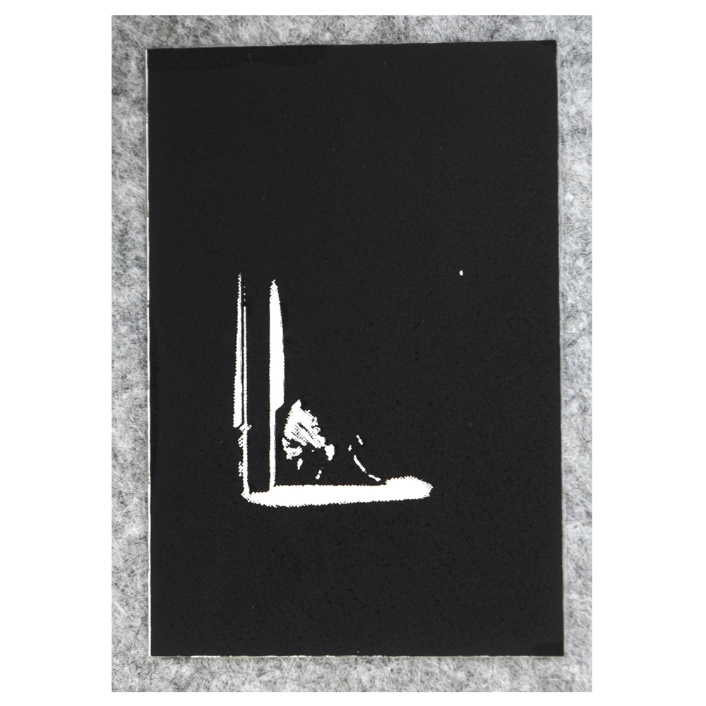 Термоаппликация резиновая Темный коридор 72*49мм, черно-белая, шт. Термопереводки Резиновые, Термопленка