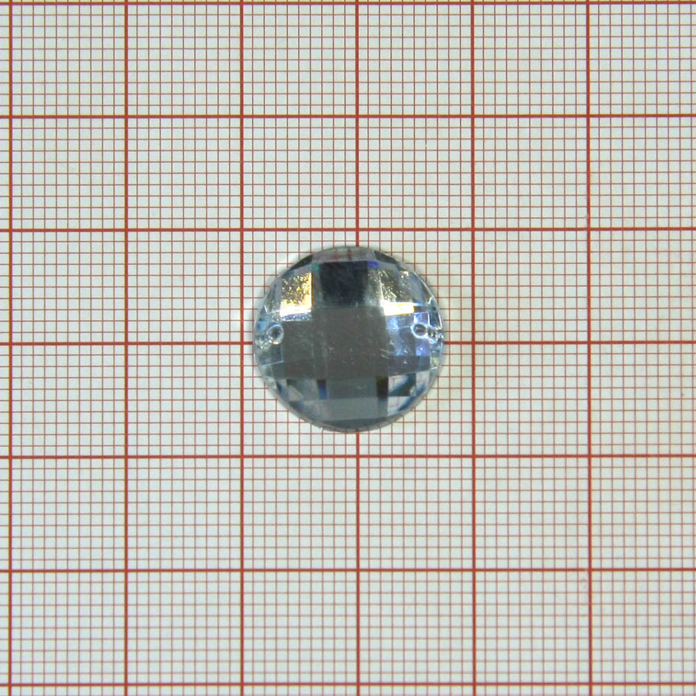 Стразы Д пришивные круг 16мм белый кристалл 38, 1тыс.шт. Стразы пришивные