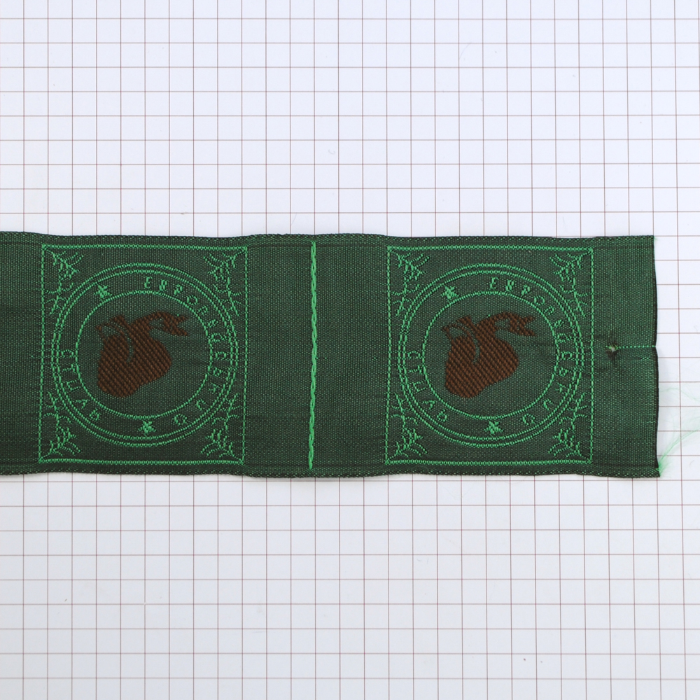 Этикетка тканевая вышитая Европейский стиль 5см. Вышивка / этикетка тканевая