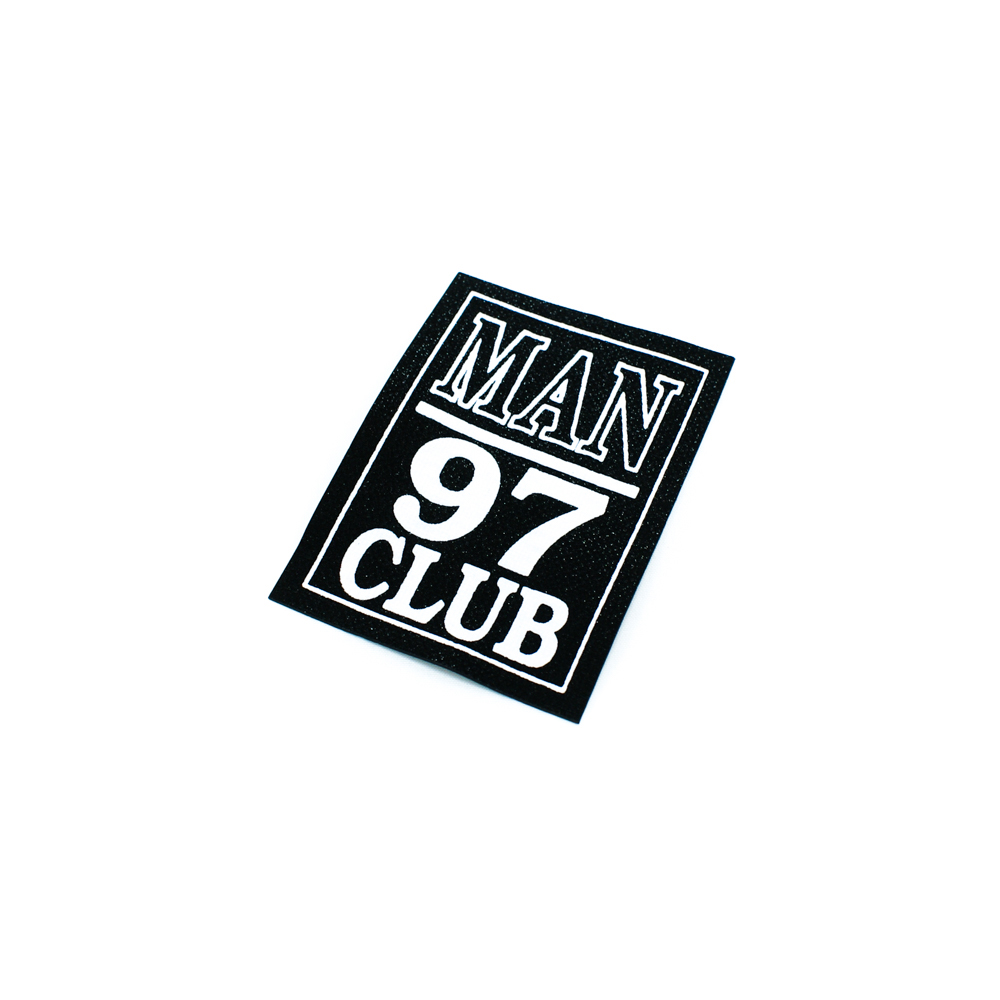 Нашивка резиновая MAN CLUB 7,6*5,6см черный, белый, блестки, шт. Лейба Резина