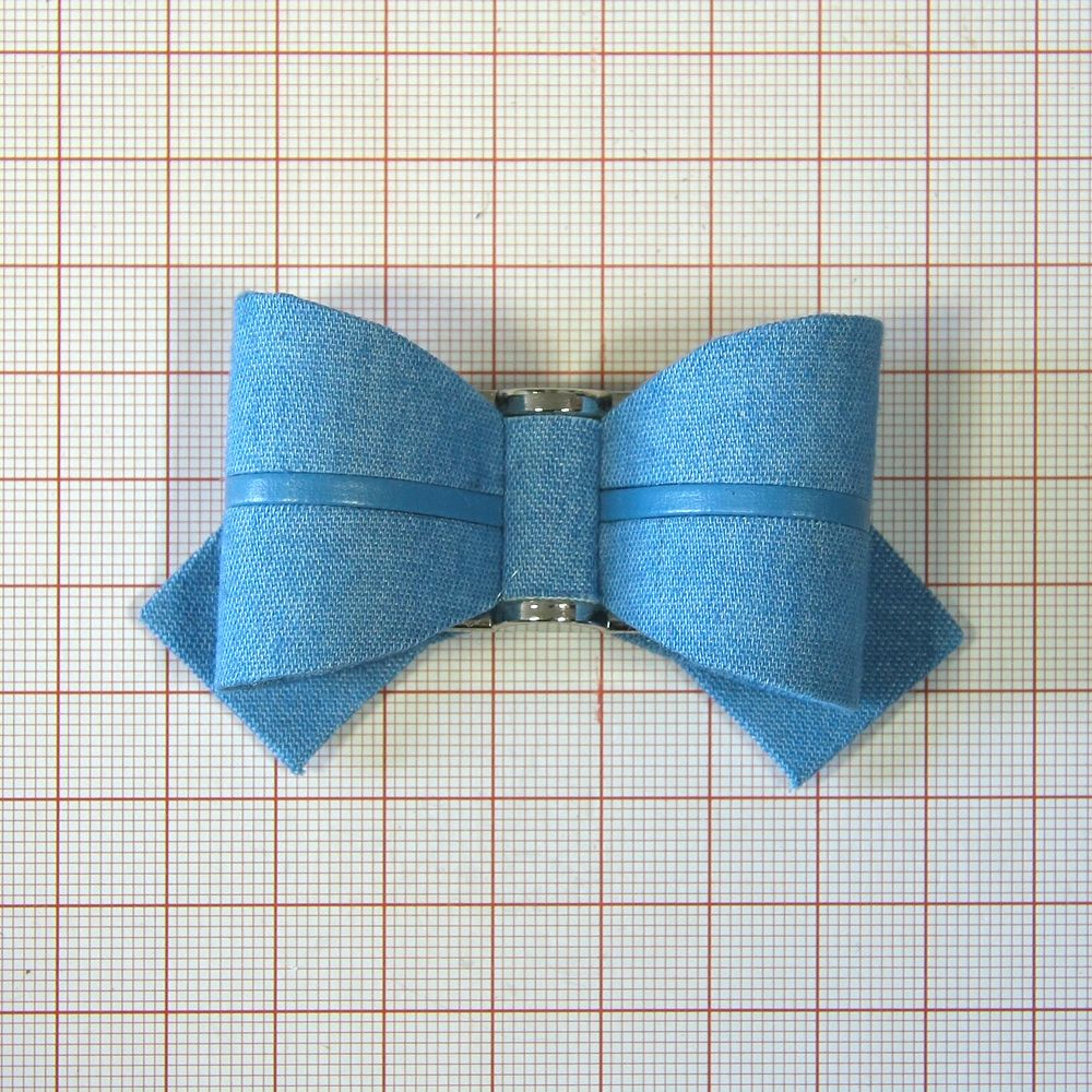 Аппликация декор обувная SF0255 джинс бантик-полоска, шт. Аппликации Пришивные Цветы Банты