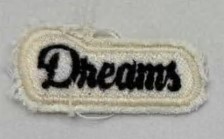 Шеврон пришивной Dreams, белый, черный, шт. Нашивка Ткань
