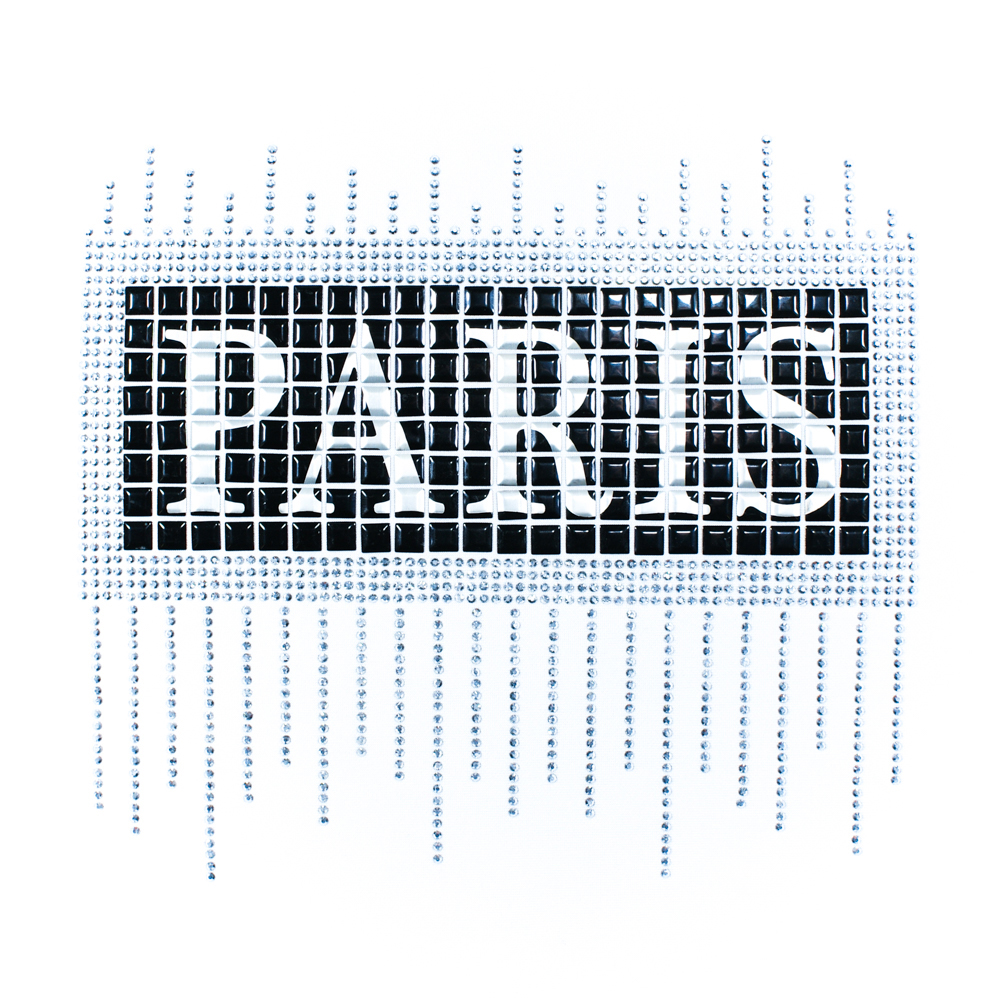Термоаппликация из страз PARIS 20*18см черный, серебро, белый, шт. Аппликации клеевые Рисунки из страз