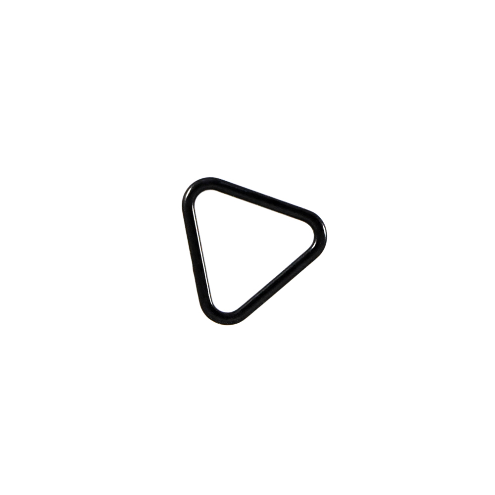 Перетяжка бельевая металл Треугольник 15мм (грань), 13,8*15,4мм (внутр.), 18*19,6мм (внешн.) черный, 1т.шт, уп. Перетяжка бельевая