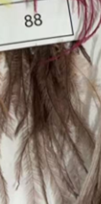 Перья в рулоне 10-15см, коричневый, ярд. Перья