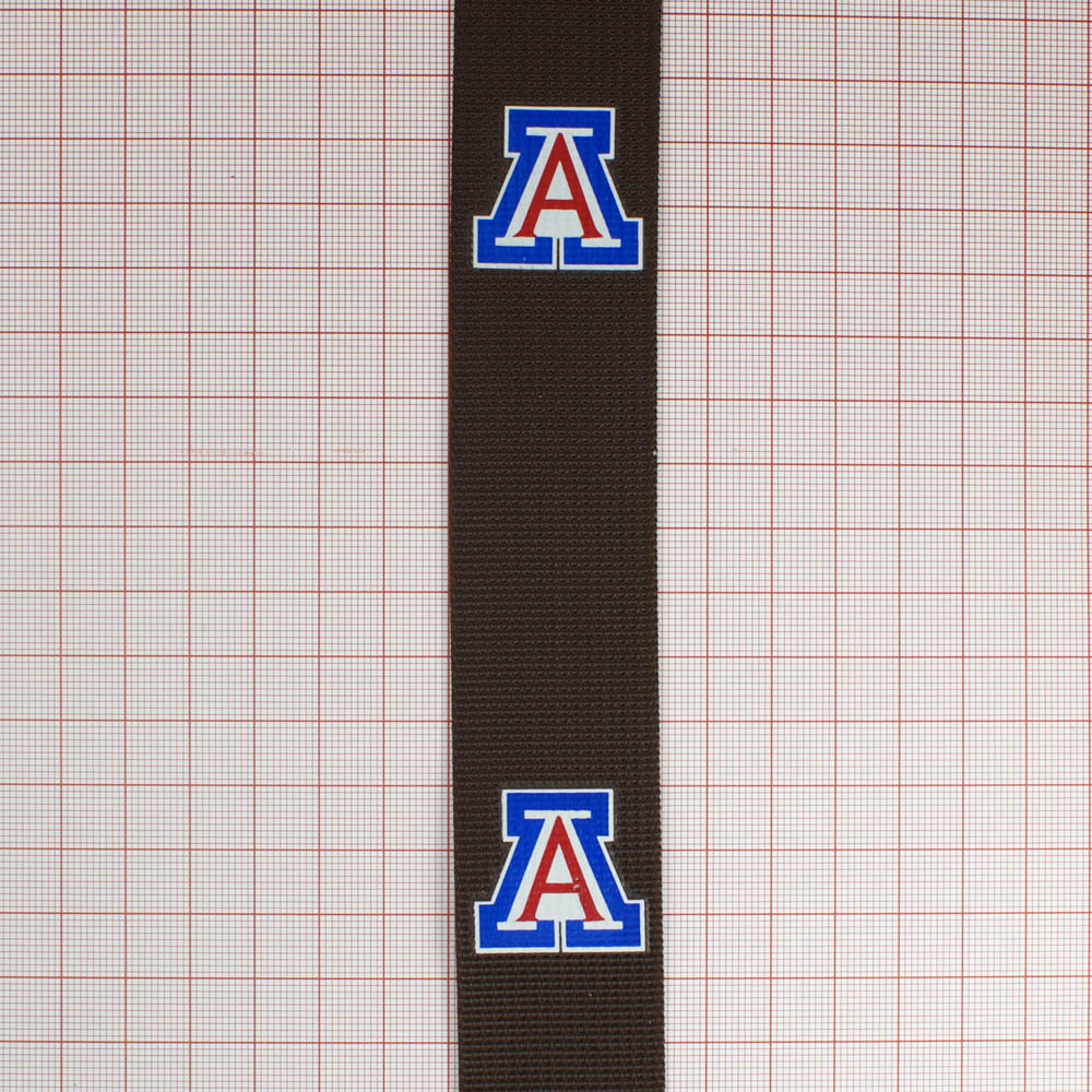 Тесьма A-синий, красный, белый 3,2см КОРИЧНЕВАЯ ярд. Тесьма