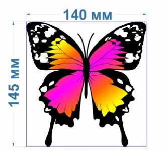 Аппликация клеевая тканевая Бабочка №4-2 14,0*14,5см, атлас, шт. Аппликация клеевая