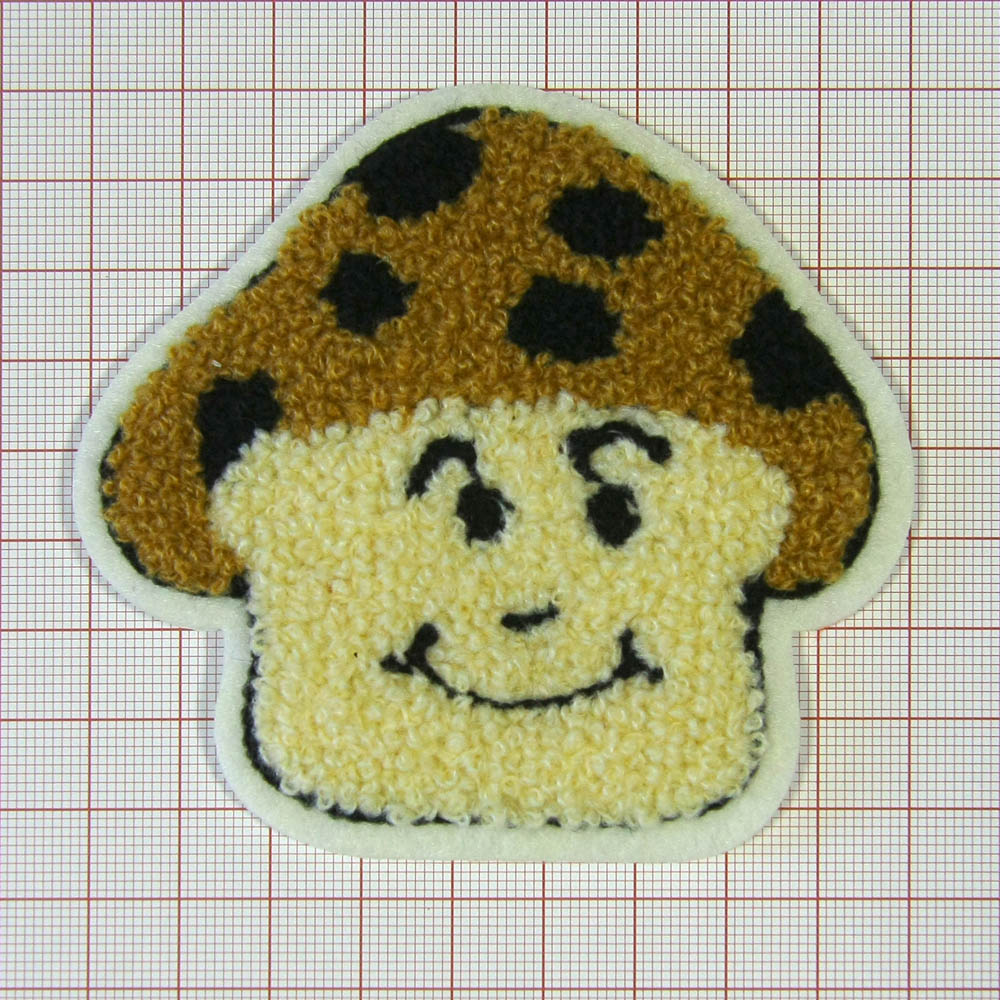 Нашивка махровая Грибок 90*80мм бежевая, коричневая, шт. Нашивка Махровая