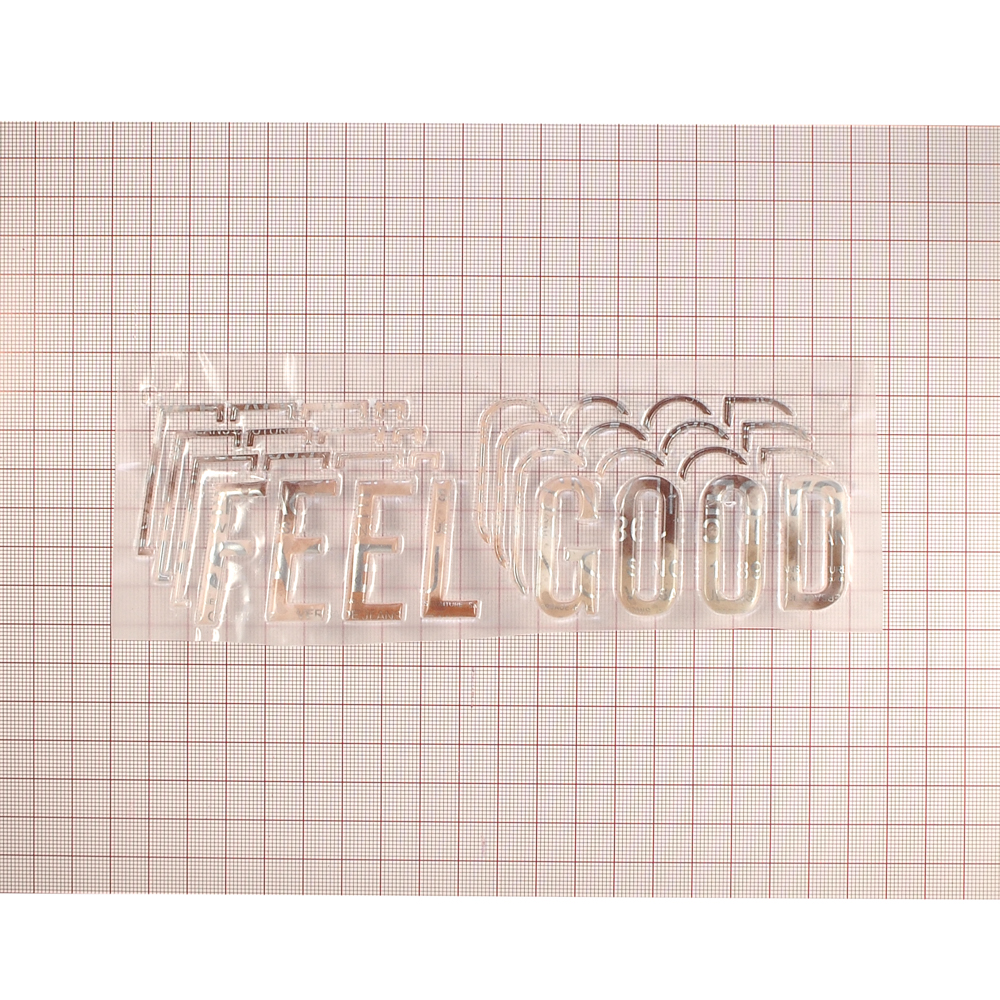 Термоаппликация FEEL GOOD, 6*18 см, прозрачная, хамелеон, шт.. Термопереводки Резиновые, Термопленка