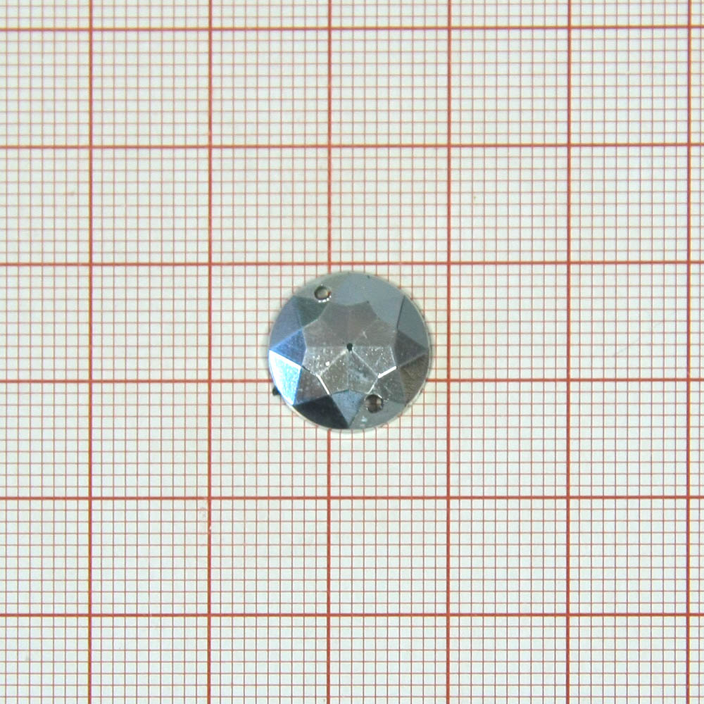 Стразы пришивн. круг 14мм NIKEL Металлизирован., 1т.шт. Стразы пришивные