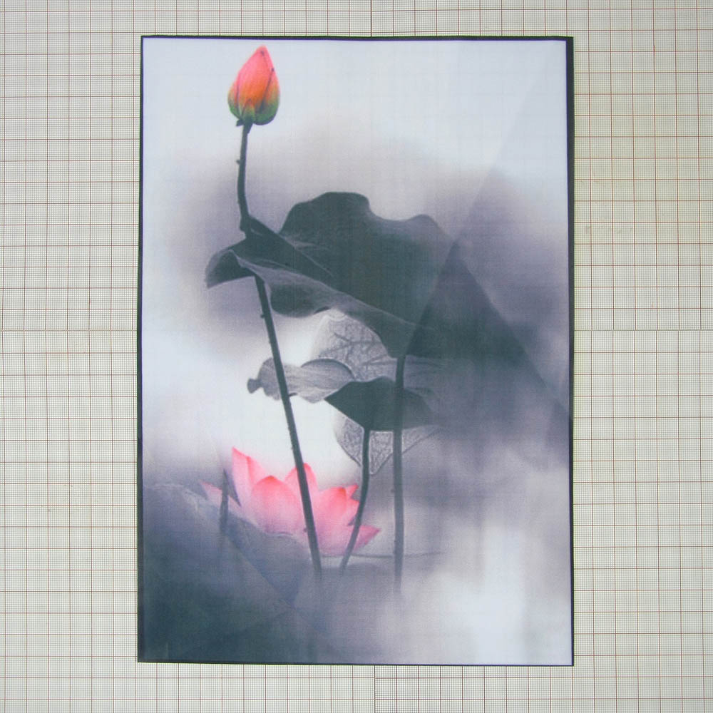 Аппликация пришивная Бутон 20*29см серо-розовый рисунок, шт. Аппликации Пришивные Постер