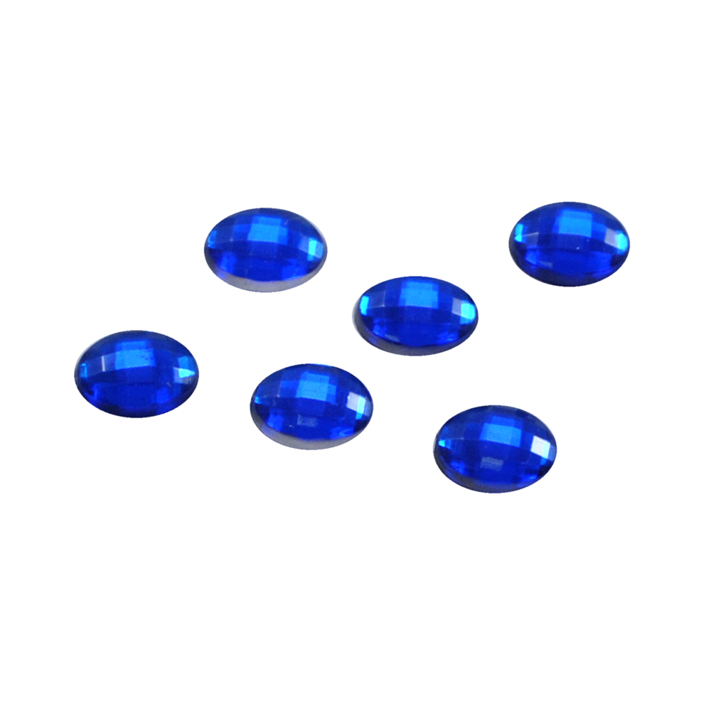 Стразы Д на клей, овал 8*10мм темн-голубой 9, 1тыс.шт. Стразы на клей