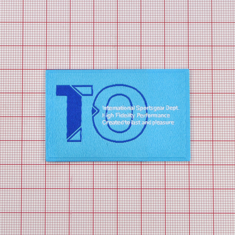 Лейба ткань TO, 3,8*6см, белый, голубой, синий, шт. Лейба Ткань