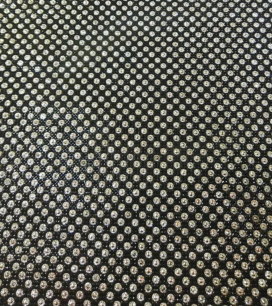 Стразы полотно клеевое 24*40см, черный, серебряный гематит, 1лист. Полотна из страз