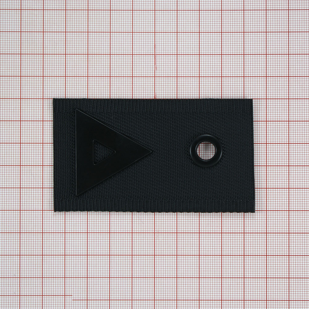 Лейба ткань, металл Треугольник 5*9см черный, шт. Лейба Ткань