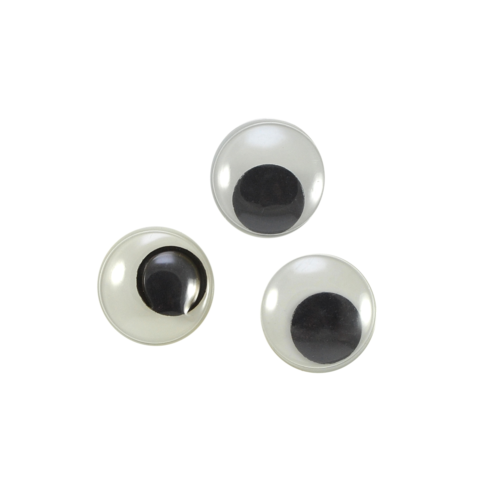 Глаз MR-26, круглый, белый, черный подвижный зрачок, 1тыс.шт. Глазики MR