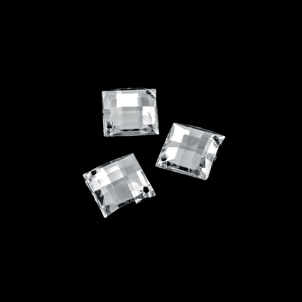 Стразы Д пришивн. квадрат 10*10мм бел.кристал 38, 1тыс.шт. Стразы пришивные