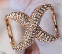 Перетяжка металл со стразами, 28*40см, золото, стразы, шт. Перетяжка металл со стразами