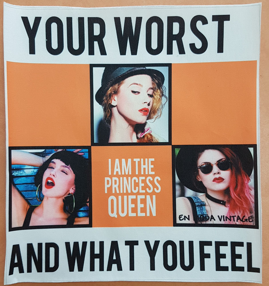 Термоаппликация тканевая Your Worst Три девушки 24*26см оранжевая, шт. Аппликации клеевые Тканевые
