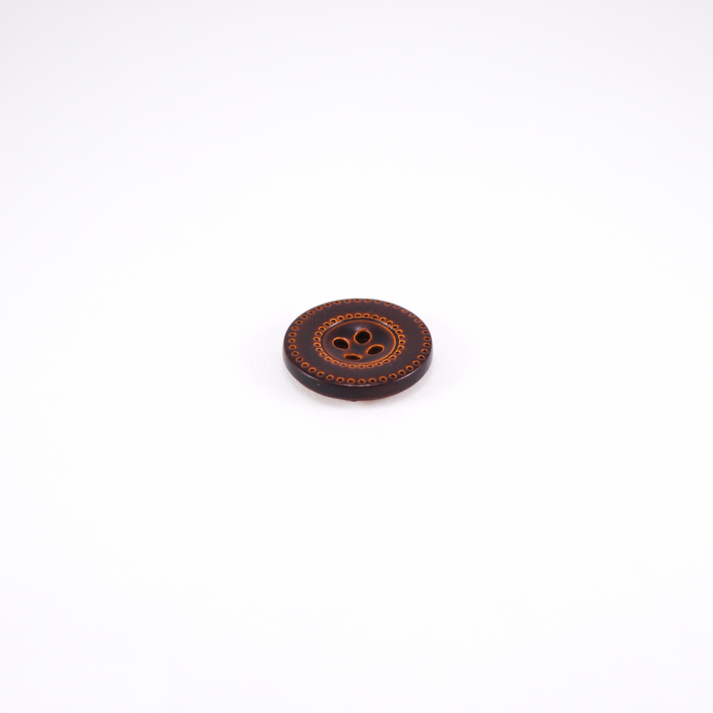 Пуговица ВР-35-36 темно-коричневая. Пуговица пластмассовая